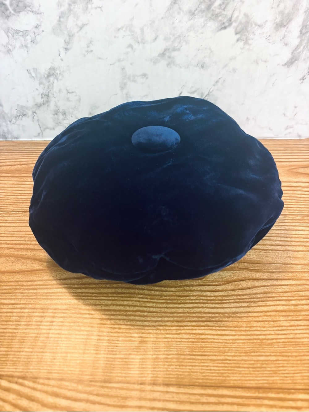 Vintage Navy Blue Velvet Beret Hat Union Made in the USA